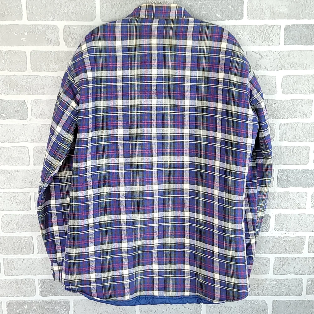 St. Johns Bay Vintage Shacket Button Down Lined Shirt Men's LT